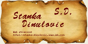 Stanka Dinulović vizit kartica